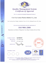 ISO9001 For Sharps container